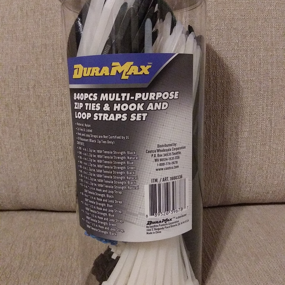 DuraMax Multi-Purpose Zip Ties & Hook